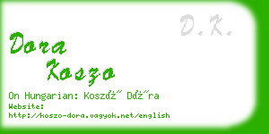 dora koszo business card